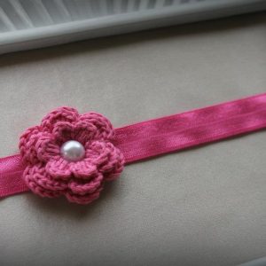 Bubblegum Pink Crochet Headband - H79